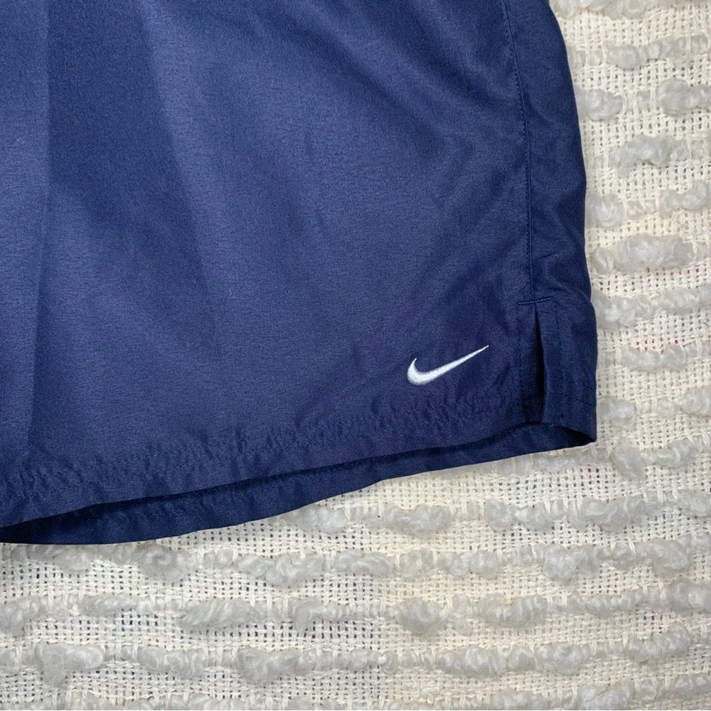 NIKE MENS LARGE SHORTS BLUE BASKETBALL MESH‎ LINED BRIEFS ATHLETIC TRAINING